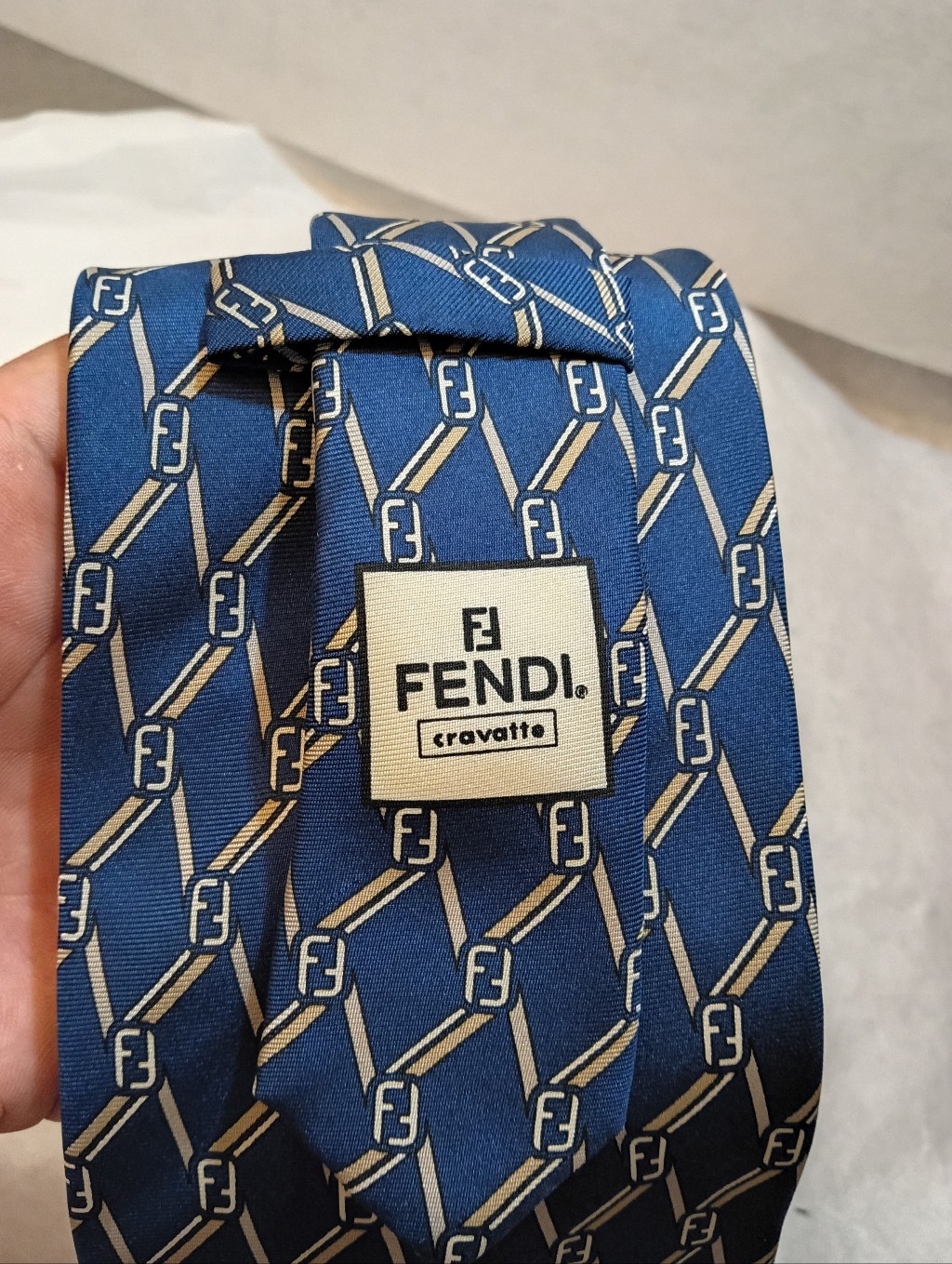 Fendi Tie Iconic Monogram Men's Silk Luxury Tie